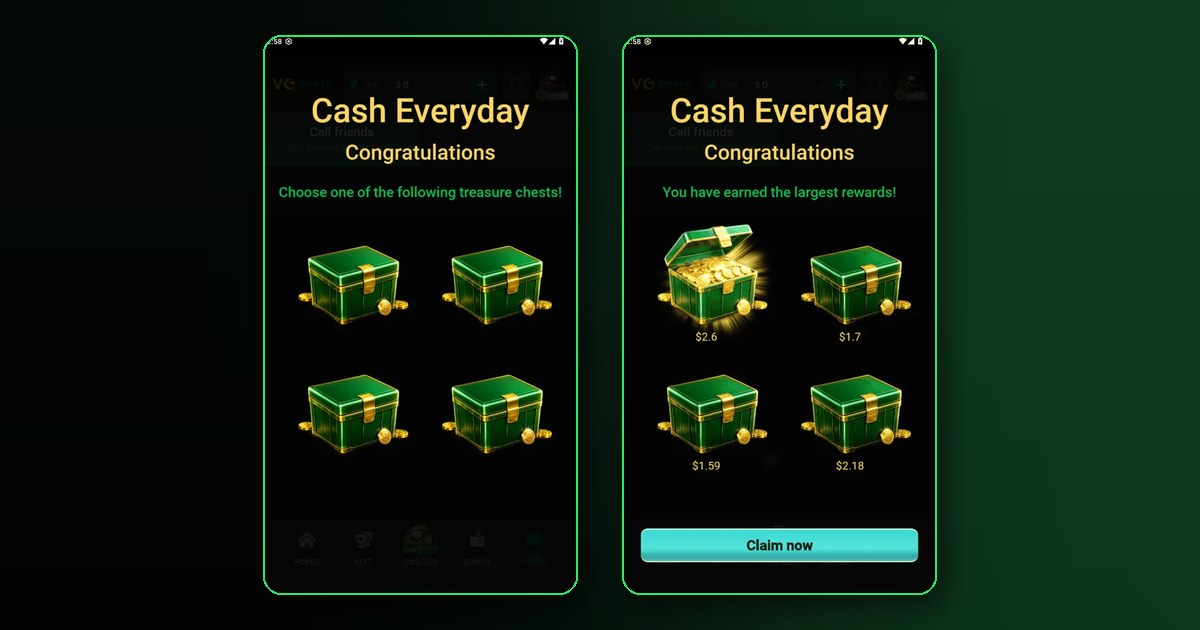 Mời bạn bè trên VG.Poker: hai nguồn thưởng và con số $5 quyết định